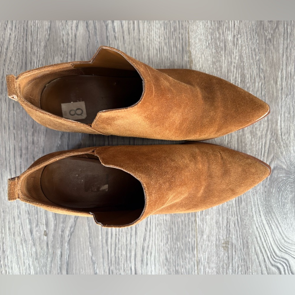 Marc Fisher- Tan Suede Ankle Booties - Picture 2 of 11